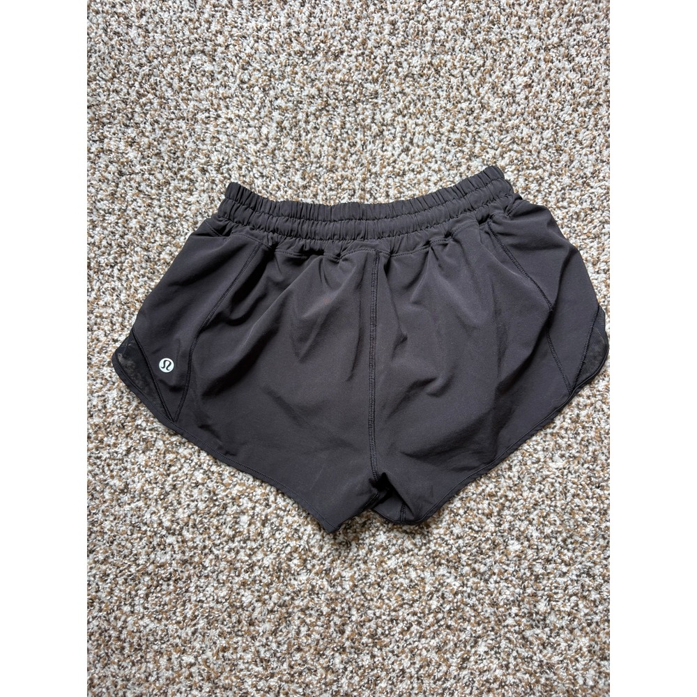 Lululemon Hotty Hot Short II 2.5" Black Running Athletic Mesh Liner Pockets